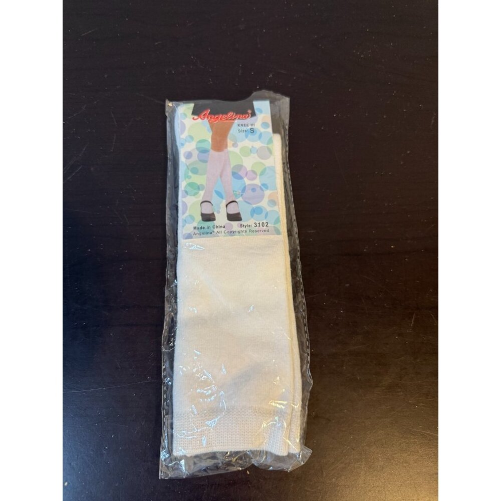 New Women’s   girlie Knee Hi White School Girl Socks Size Small Angelina Sexy